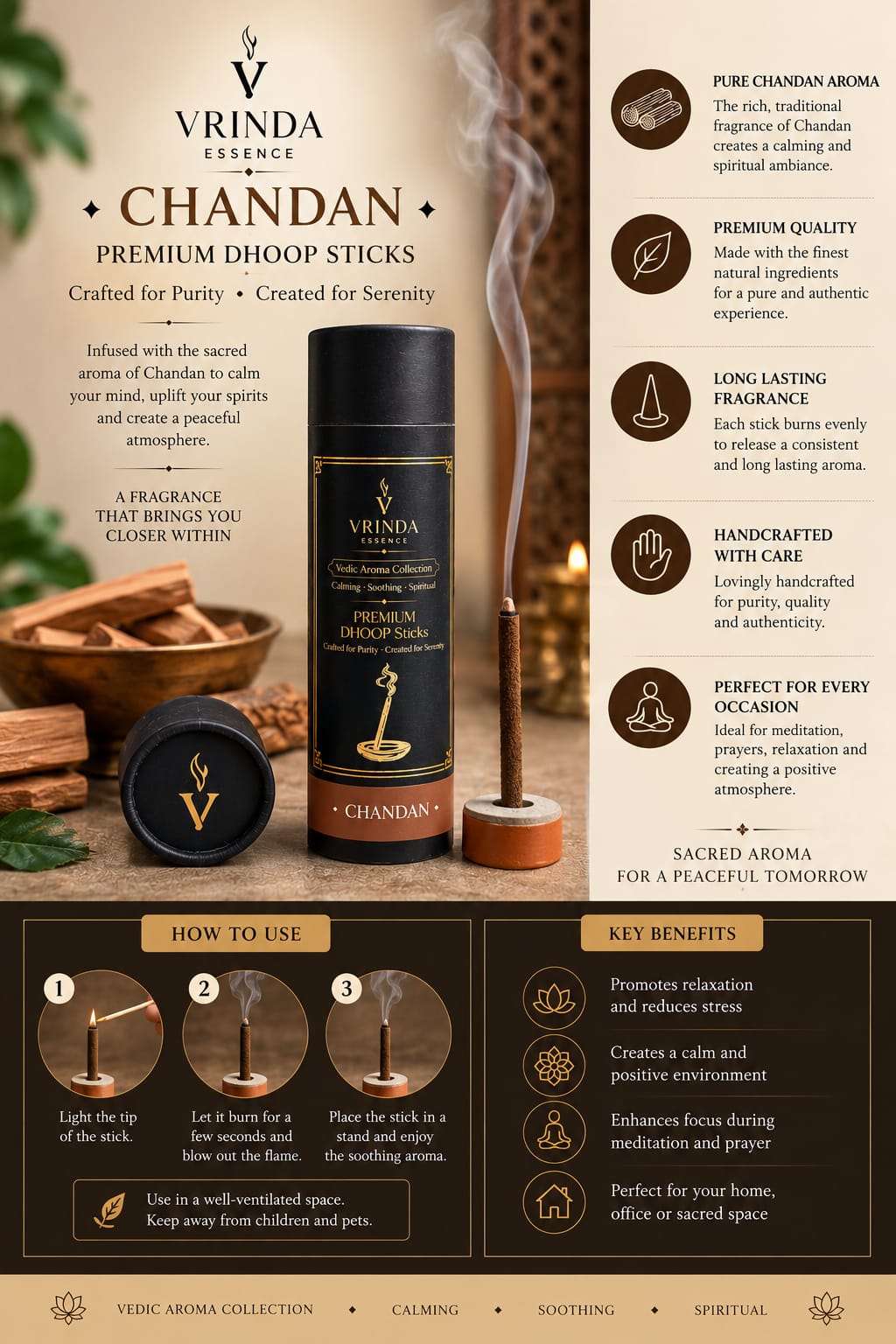 Vedic Aroma Dhoop Sticks – Chandan