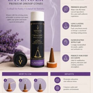 Vedic Aroma Dhoop Cones – Lavender