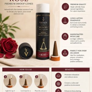 Vedic Aroma Dhoop Cones – Rose